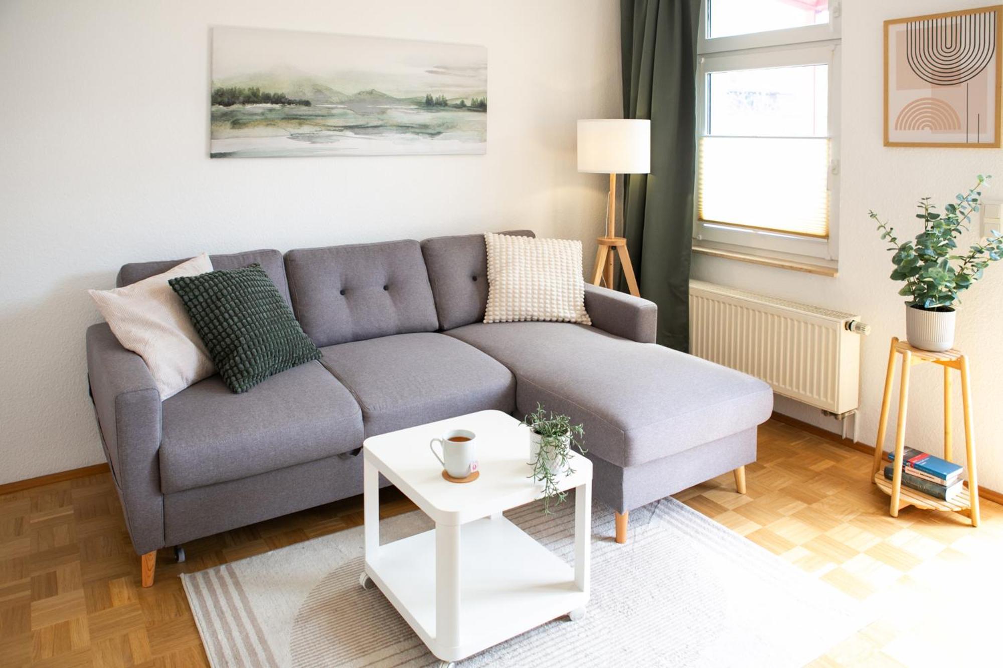 2 Zimmer, Bett Und Schlafsofa, Balkon, Waschmaschine L Leipzig Luaran gambar